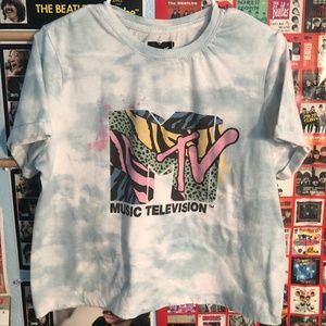 MTV cropped tie dye t shirt